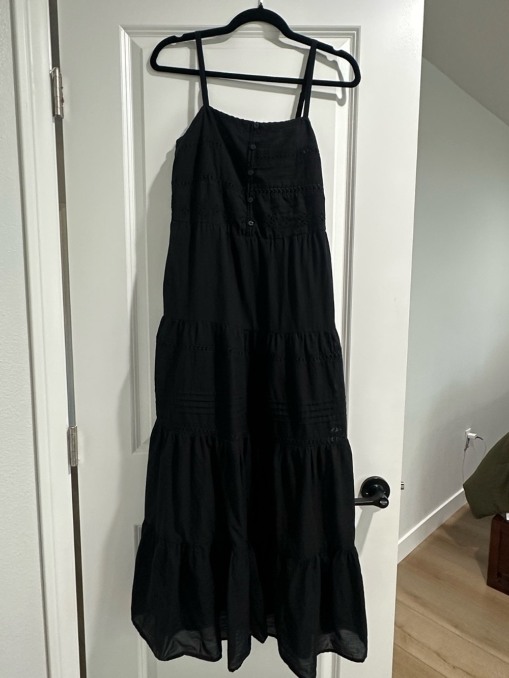 Universal Thread Black Tiered Spaghetti-Strap Maxi Dress